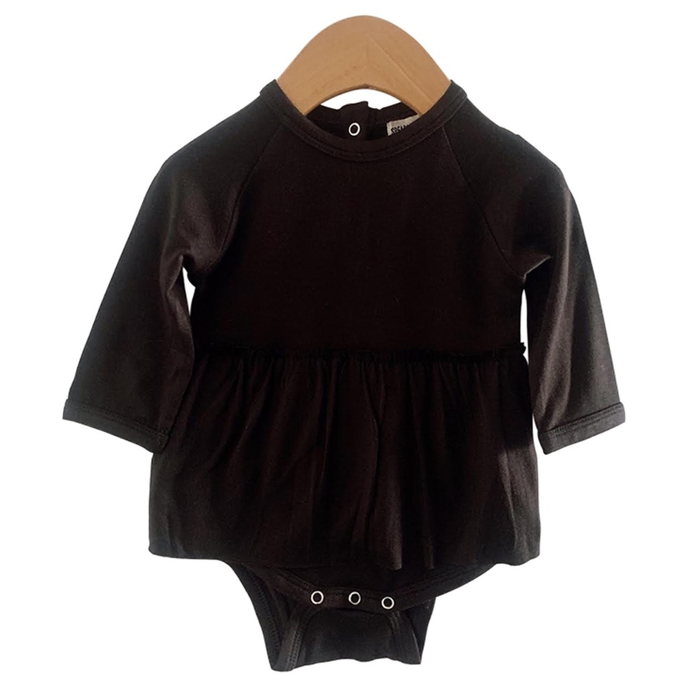 SpearmintLOVE Black Skirted Bodysuit